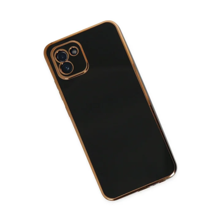 Mey İthalat®  Samsung Galaxy A03 Kılıf Volet Silikon - Siyah