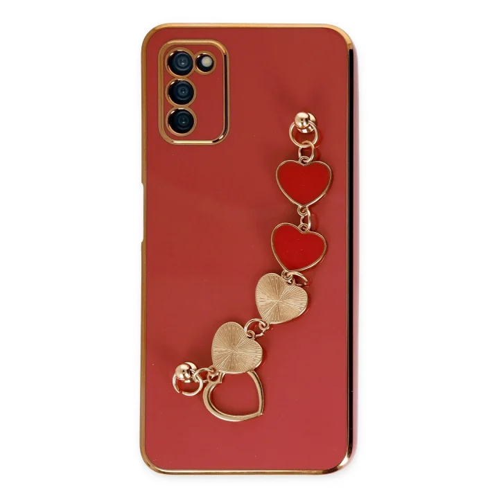 Mey İthalat®  Samsung Galaxy A03S Kılıf Esila Silikon - Kırmızı