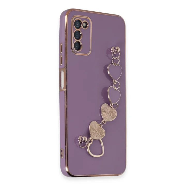 Mey İthalat®  Samsung Galaxy A03S Kılıf Esila Silikon - Mor