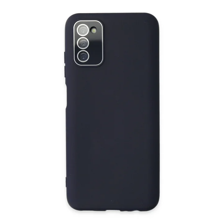 Mey İthalat®  Samsung Galaxy A03S Kılıf Lansman Glass Kapak - Lacivert