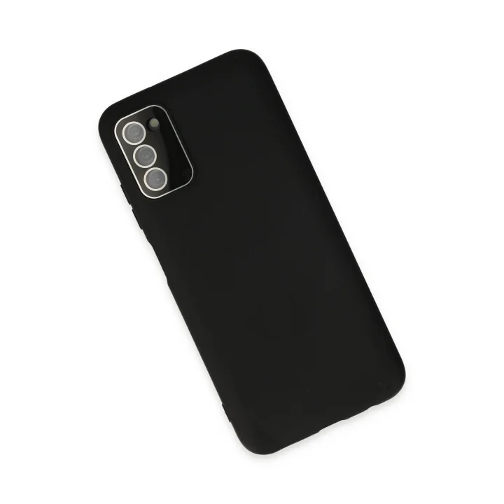 Mey İthalat®  Samsung Galaxy A03S Kılıf Lansman Glass Kapak - Siyah
