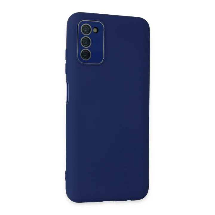 Mey İthalat®  Samsung Galaxy A03S Kılıf Lansman Glass Kapak - Sky Blue