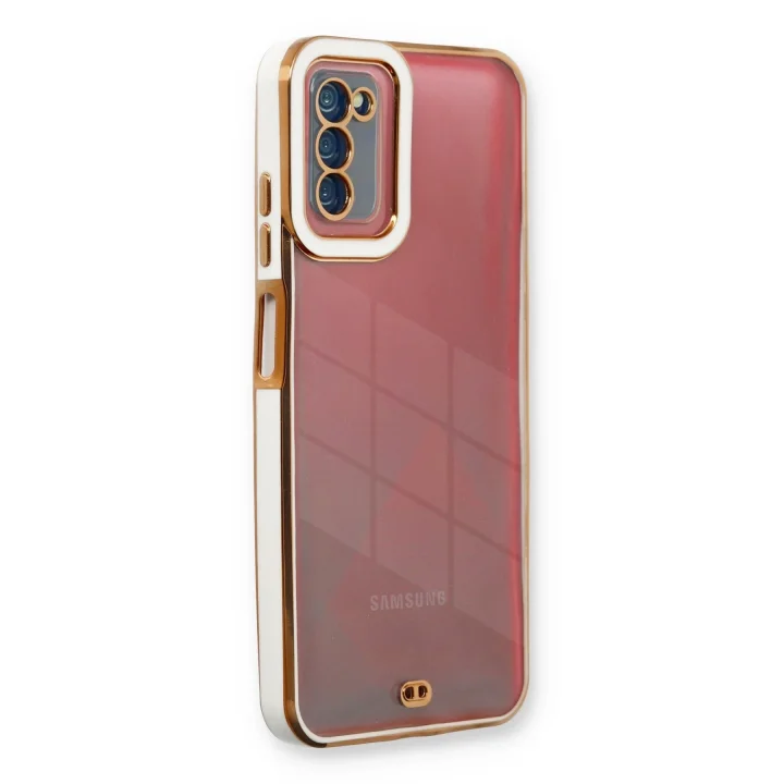 Mey İthalat®  Samsung Galaxy A03S Kılıf Liva Lens Silikon - Beyaz