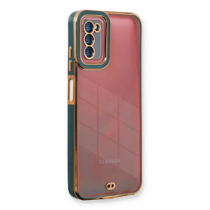 Mey İthalat®  Samsung Galaxy A03S Kılıf Liva Lens Silikon - Yeşil