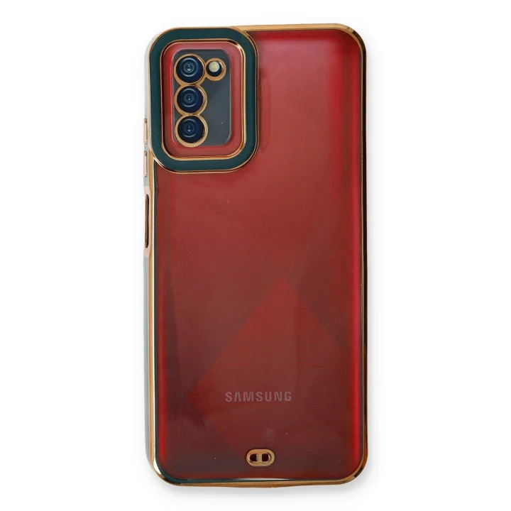 Mey İthalat®  Samsung Galaxy A03S Kılıf Liva Lens Silikon - Yeşil