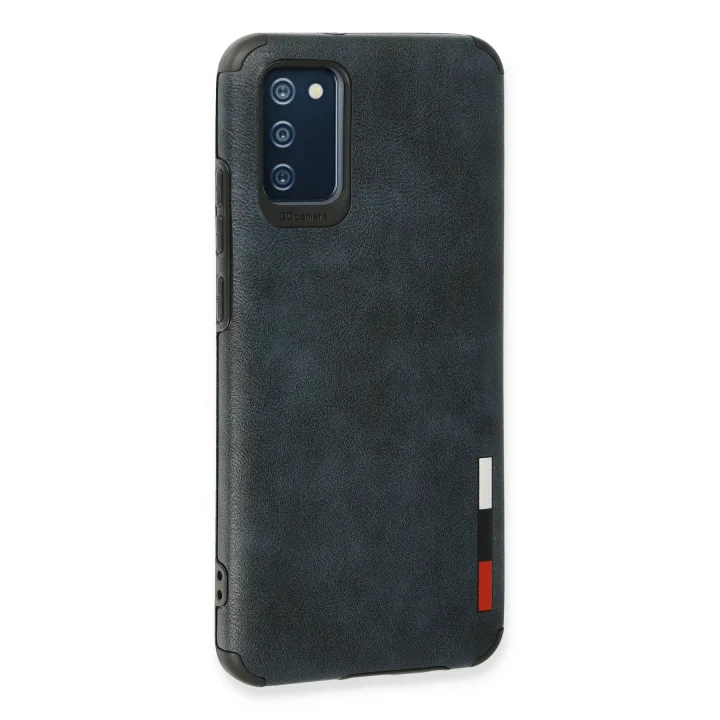 Mey İthalat®  Samsung Galaxy A03S Kılıf Loop Deri Silikon - Lacivert