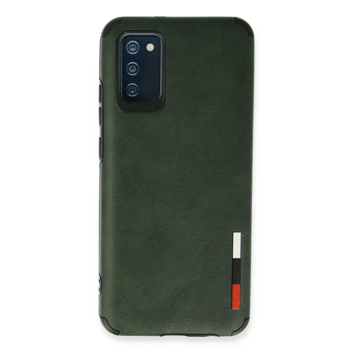 Mey İthalat®  Samsung Galaxy A03S Kılıf Loop Deri Silikon - Yeşil