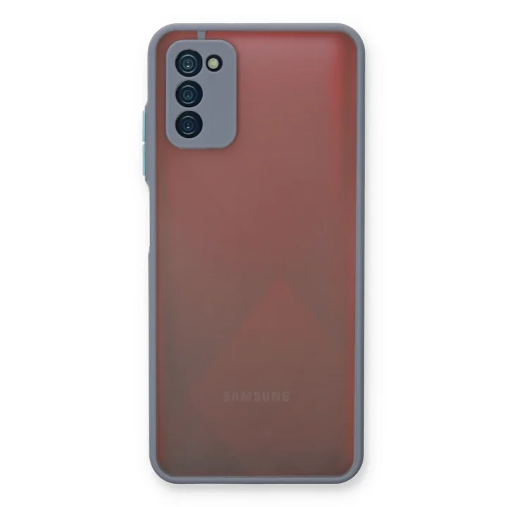 Mey İthalat®  Samsung Galaxy A03S Kılıf Montreal Silikon Kapak - Gri