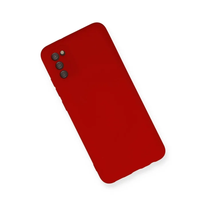 Mey İthalat®  Samsung Galaxy A03S Kılıf Nano içi Kadife Silikon - Kırmızı