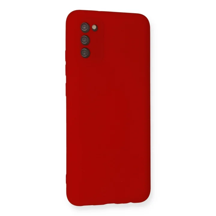 Mey İthalat®  Samsung Galaxy A03S Kılıf Nano içi Kadife Silikon - Kırmızı