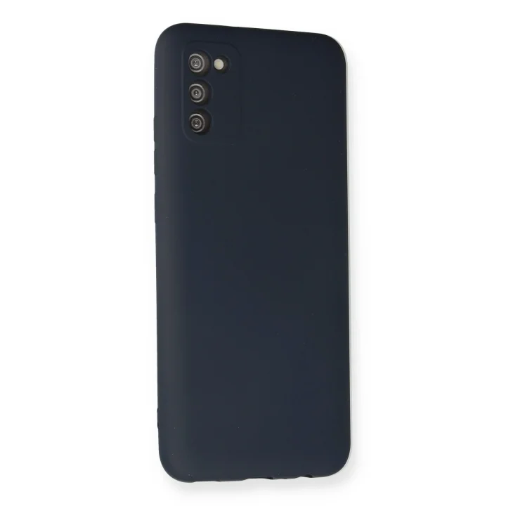 Mey İthalat®  Samsung Galaxy A03S Kılıf Nano içi Kadife Silikon - Lacivert
