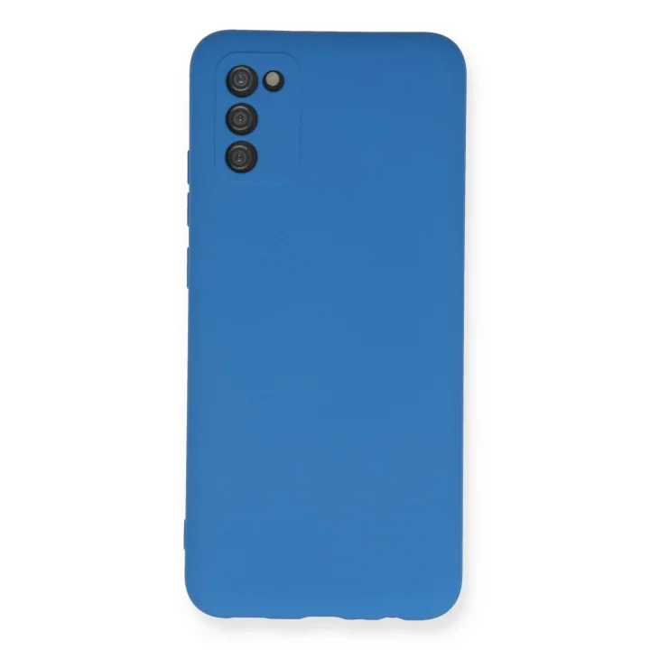 Mey İthalat®  Samsung Galaxy A03S Kılıf Nano içi Kadife Silikon - Mavi