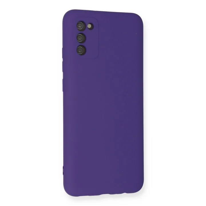 Mey İthalat®  Samsung Galaxy A03S Kılıf Nano içi Kadife Silikon - Mor