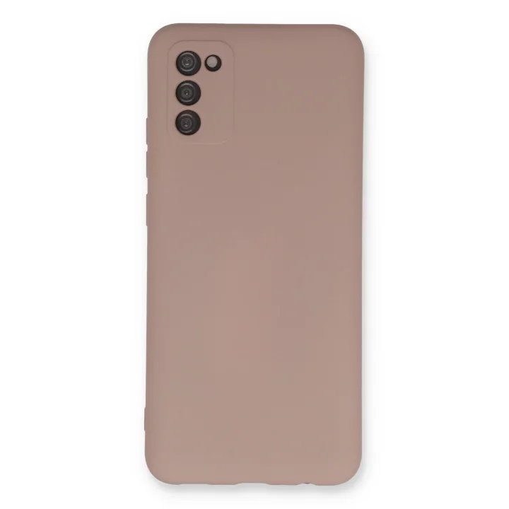 Mey İthalat®  Samsung Galaxy A03S Kılıf Nano içi Kadife Silikon - Pudra
