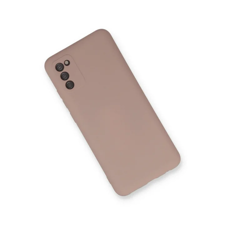 Mey İthalat®  Samsung Galaxy A03S Kılıf Nano içi Kadife Silikon - Pudra