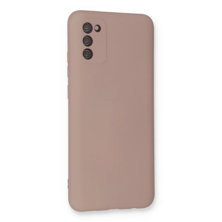 Mey İthalat®  Samsung Galaxy A03S Kılıf Nano içi Kadife Silikon - Pudra