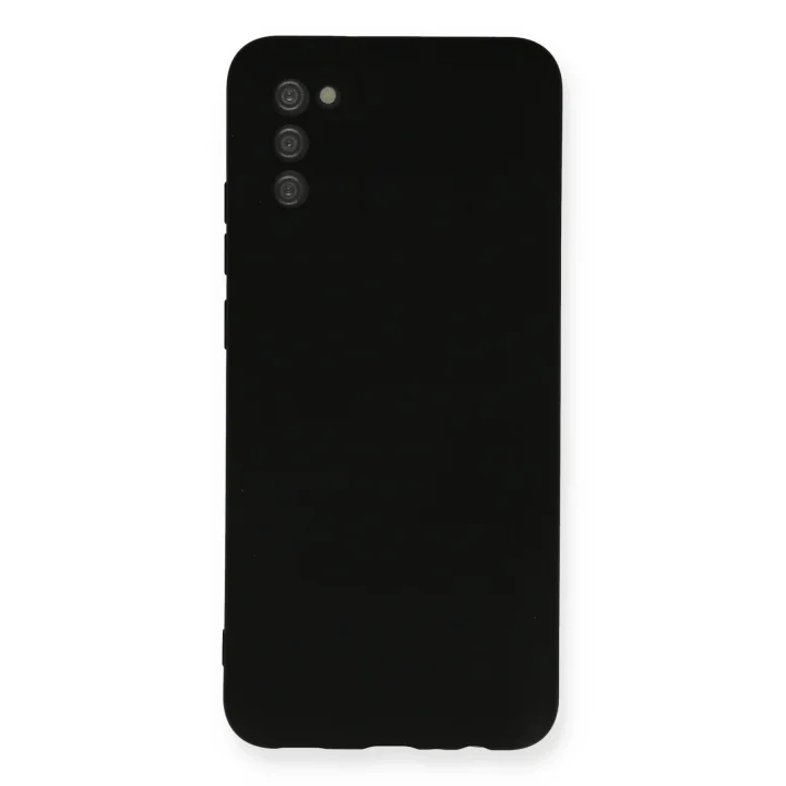 Mey İthalat®  Samsung Galaxy A03S Kılıf Nano içi Kadife Silikon - Siyah