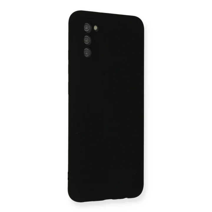 Mey İthalat®  Samsung Galaxy A03S Kılıf Nano içi Kadife Silikon - Siyah