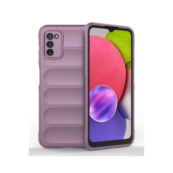 Mey İthalat®  Samsung Galaxy A03S Kılıf Optimum Silikon - Mor