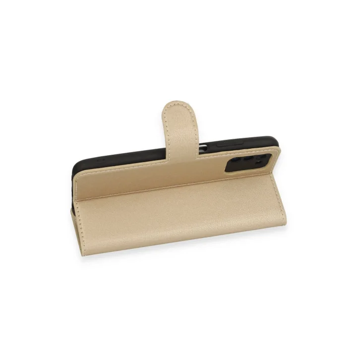 Mey İthalat®  Samsung Galaxy A03S Kılıf Trend S Plus Kapaklı Kılıf - Gold