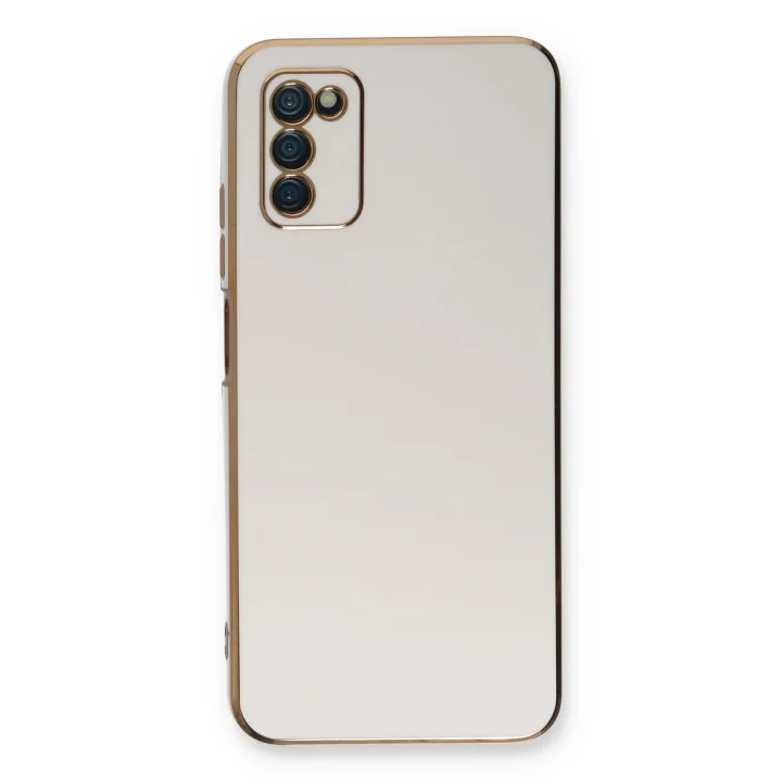 Mey İthalat®  Samsung Galaxy A03S Kılıf Volet Silikon - Beyaz