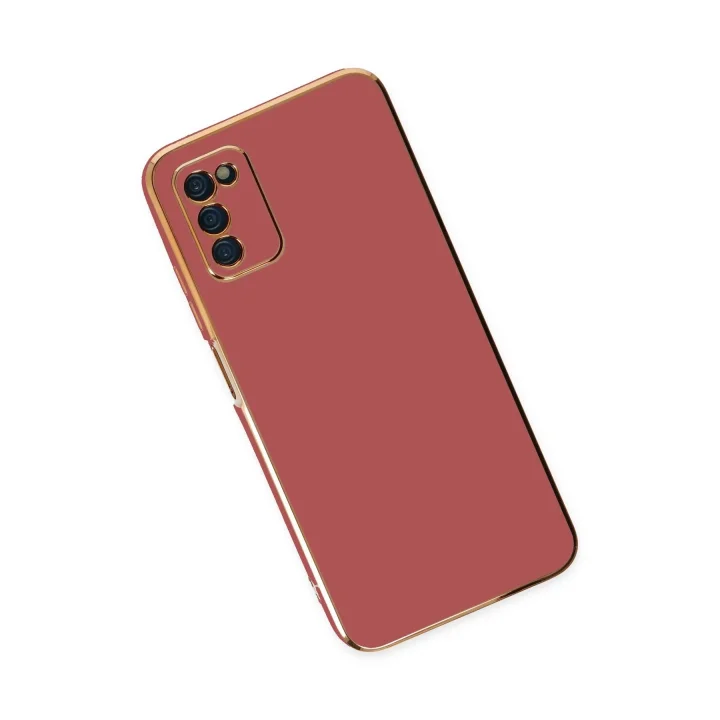 Mey İthalat®  Samsung Galaxy A03S Kılıf Volet Silikon - Kırmızı