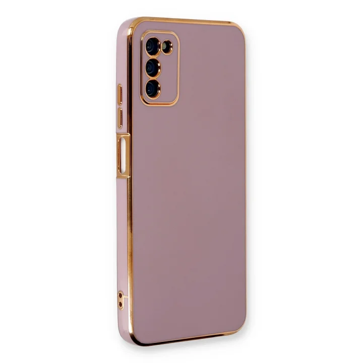 Mey İthalat®  Samsung Galaxy A03S Kılıf Volet Silikon - Mor