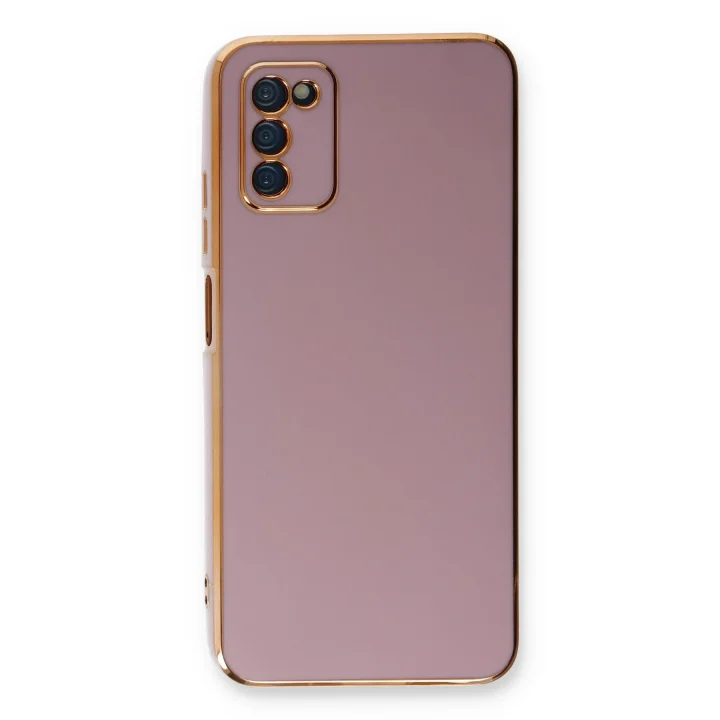 Mey İthalat®  Samsung Galaxy A03S Kılıf Volet Silikon - Mor