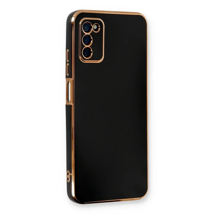 Mey İthalat®  Samsung Galaxy A03S Kılıf Volet Silikon - Siyah