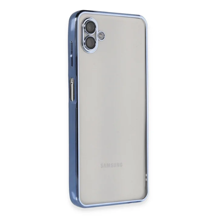 Mey İthalat®  Samsung Galaxy A04 Kılıf  Lensli Silikon - Açık Mavi
