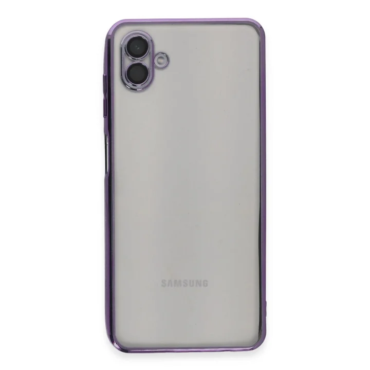 Mey İthalat®  Samsung Galaxy A04 Kılıf  Lensli Silikon - Mor