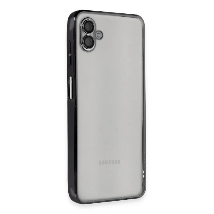 Mey İthalat®  Samsung Galaxy A04 Kılıf  Lensli Silikon - Siyah