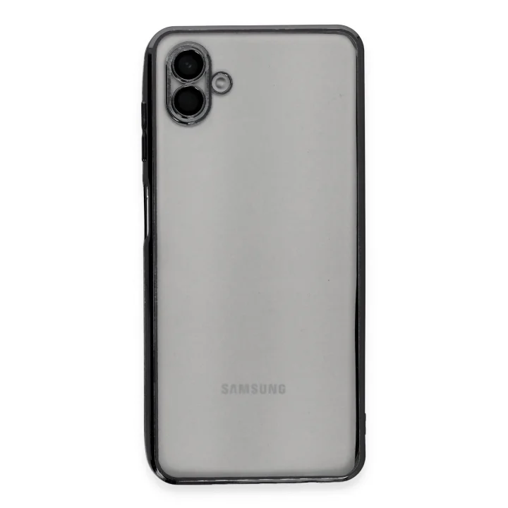 Mey İthalat®  Samsung Galaxy A04 Kılıf  Lensli Silikon - Siyah
