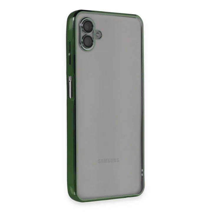 Mey İthalat®  Samsung Galaxy A04 Kılıf  Lensli Silikon - Yeşil