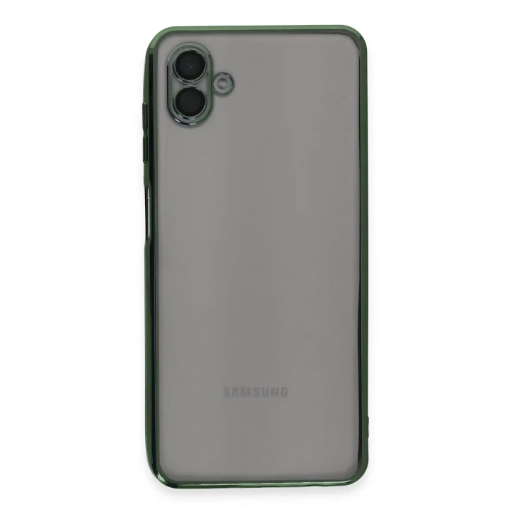 Mey İthalat®  Samsung Galaxy A04 Kılıf  Lensli Silikon - Yeşil