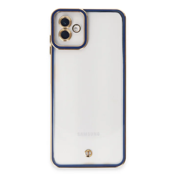 Mey İthalat®  Samsung Galaxy A04 Kılıf Liva Lens Silikon - Mavi