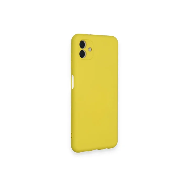 Mey İthalat®  Samsung Galaxy A04 Kılıf Nano içi Kadife Silikon - Sarı