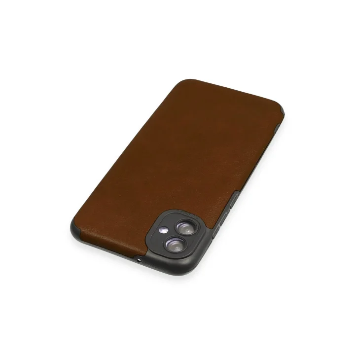 Mey İthalat®  Samsung Galaxy A04E Kılıf Loop Deri Silikon - Kahverengi