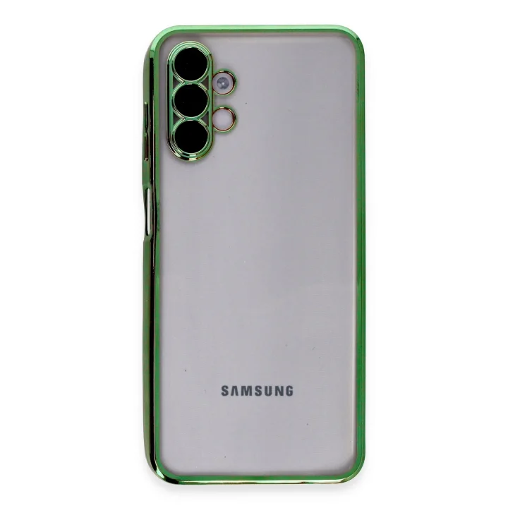Mey İthalat®  Samsung Galaxy A04S Kılıf  Lensli Silikon - Yeşil