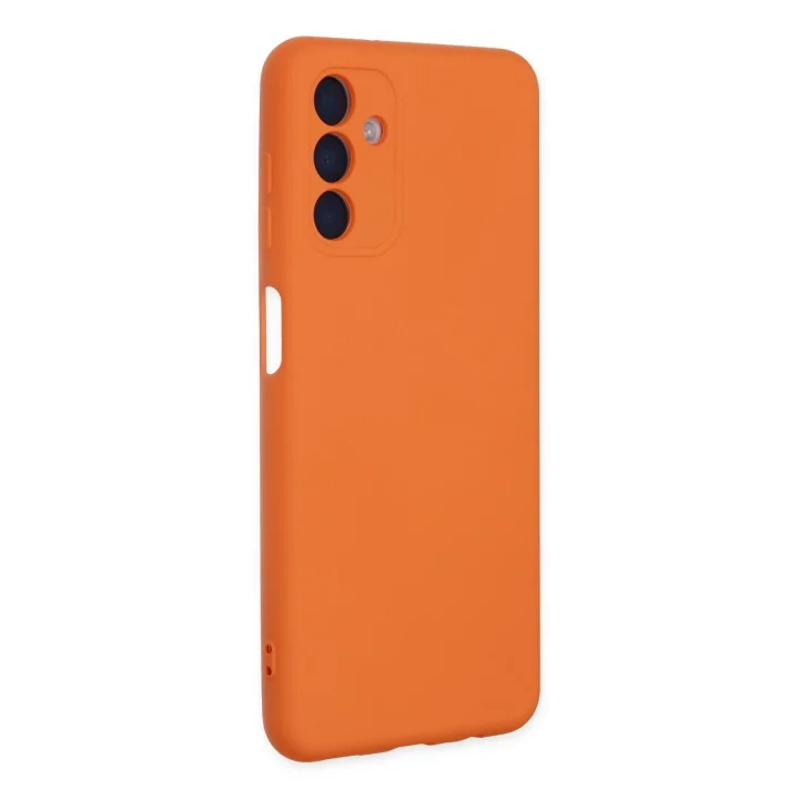 Mey İthalat®  Samsung Galaxy A04S Kılıf Nano içi Kadife Silikon - Turuncu