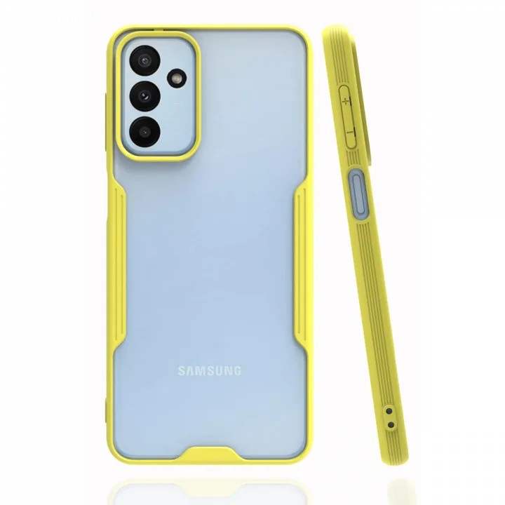 Mey İthalat®  Samsung Galaxy A04S Kılıf Platin Silikon - Sarı