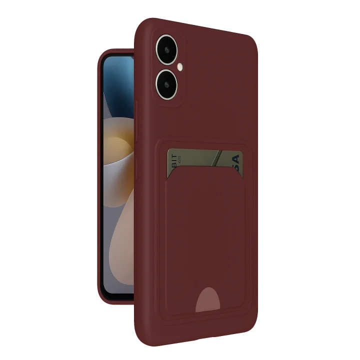 Mey İthalat®  Samsung Galaxy A05 Kelvin Kartvizitli Silikon - Bordo