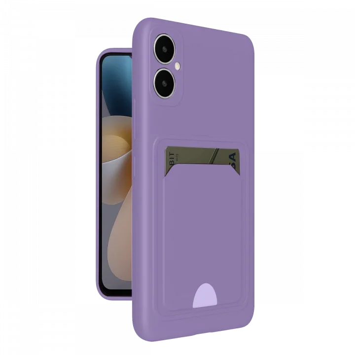 Mey İthalat®  Samsung Galaxy A05 Kelvin Kartvizitli Silikon - Lila