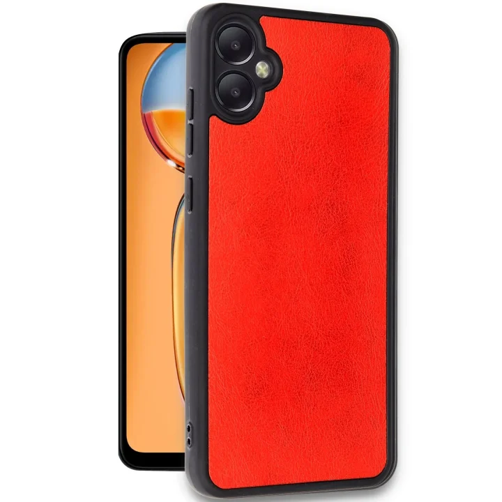 Mey İthalat®  Samsung Galaxy A05 Kılıf Aras Deri Kapak - Kırmızı
