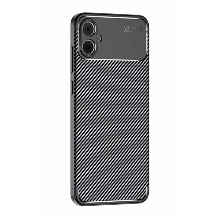 Mey İthalat®  Samsung Galaxy A05 Kılıf Auto Focus Karbon Kapak - Siyah