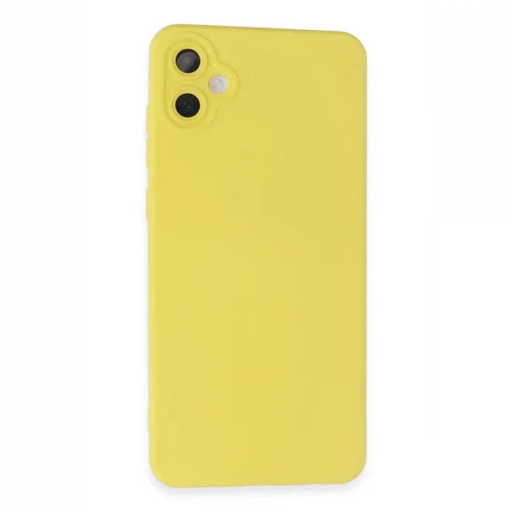 Mey İthalat®  Samsung Galaxy A05 Kılıf Nano içi Kadife Silikon - Sarı