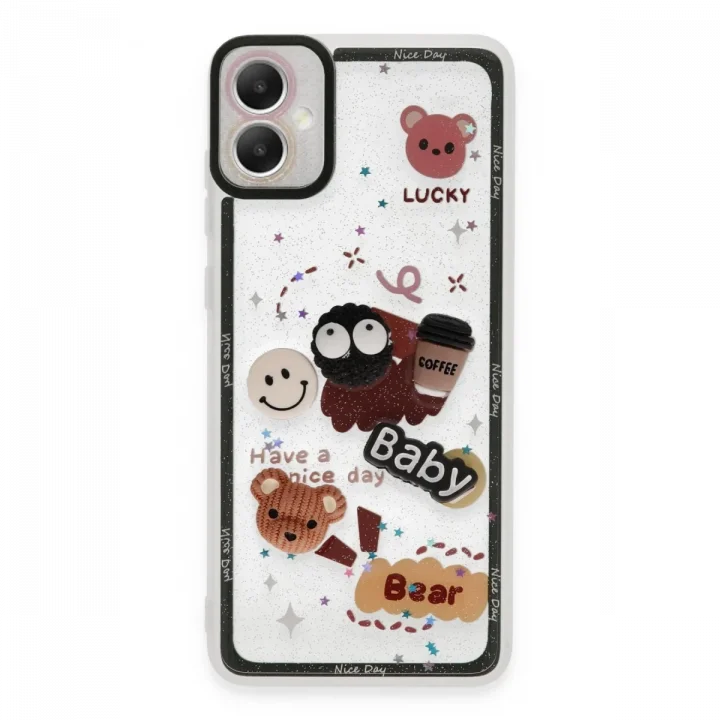 Mey İthalat®  Samsung Galaxy A05 Kılıf Sweet Desenli Silikon Kapak - Sarı