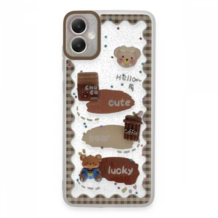 Mey İthalat®  Samsung Galaxy A05 Kılıf Sweet Desenli Silikon Kapak - Şeffaf