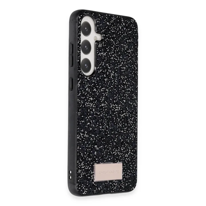 Mey İthalat®  Samsung Galaxy A05S Bright Simli Kapak - Siyah