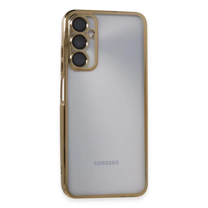 Mey İthalat®  Samsung Galaxy A05S Kılıf  Lensli Silikon - Gold